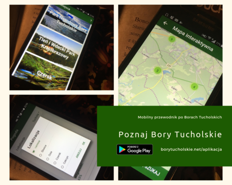 Mobile tourism guide app for Tuchola Forest area