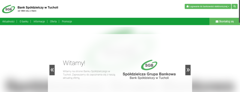 Cooperative Bank in Tuchola (Poland) - member of SGB group